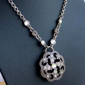 Brighton Retired Pacific Heights Silver Rhinestone Necklace